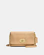 COACH®,CROSSTOWN CROSSBODY,Leather,Small,Light Gold/Nude,Front View