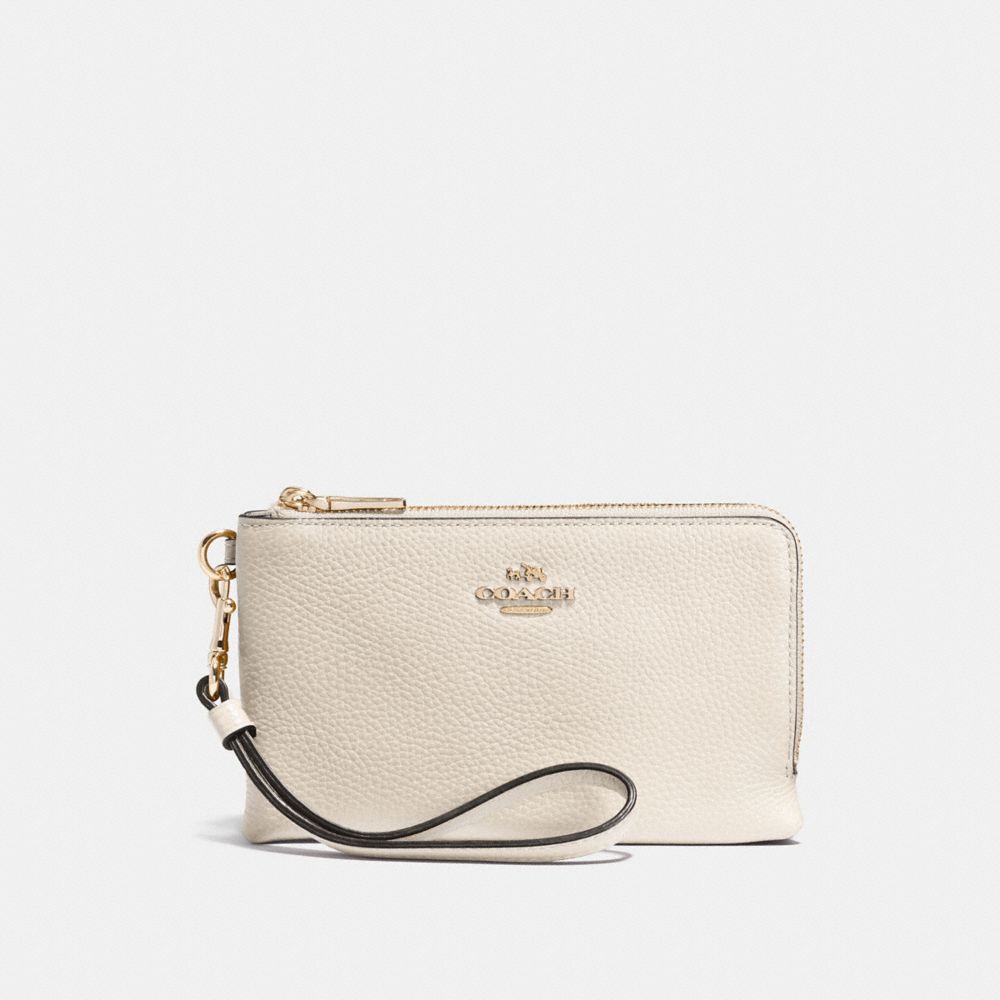 COACH®,Cuir,Or/Craie,Front View