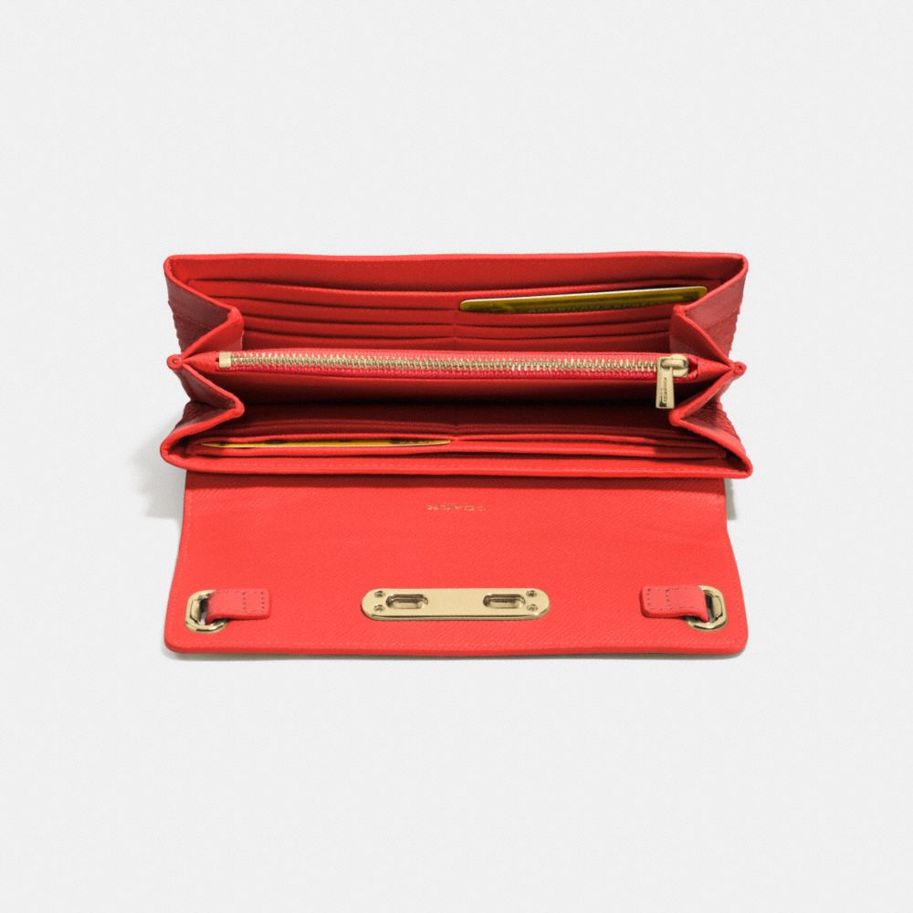 Coach Swagger Wallet In Python Embossed Leather