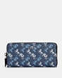 Slim Accordion Zip Wallet With Horse And Carriage Print