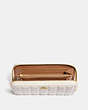 COACH®,ACCORDION ZIP WALLET WITH QUILTING,Smooth Leather,Mini,Brass/Chalk,Inside View,Top View