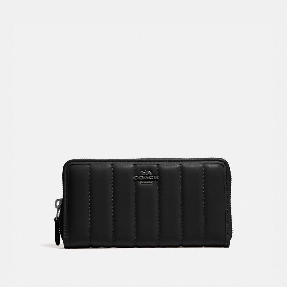 Coach black accordion zip wallet sale