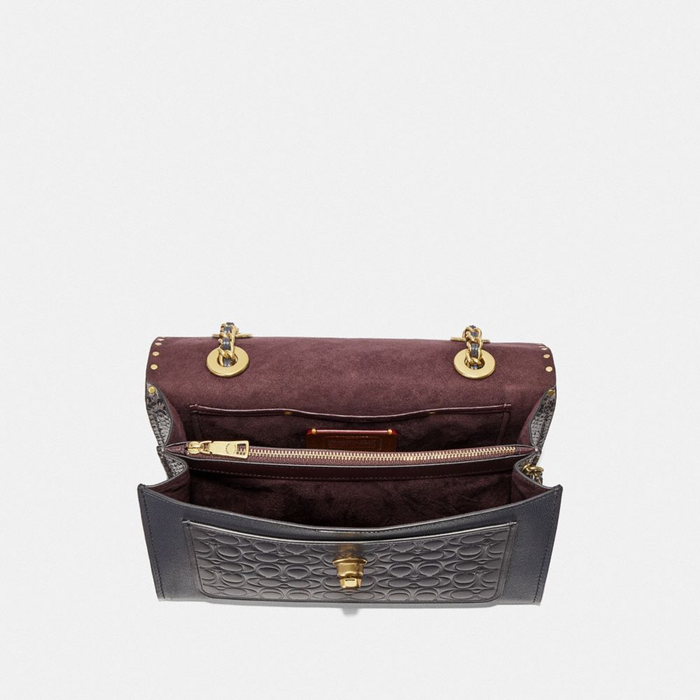 COACH®,Parker In Signature Leather With Rivets,,Inside View,Top View