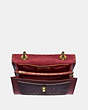 COACH®,PARKER IN SIGNATURE LEATHER WITH RIVETS,Leather,Medium,Brass/Oxblood Multi,Inside View,Top View