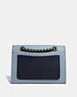 COACH®,PARKER IN SIGNATURE LEATHER WITH RIVETS,Leather,Medium,Pewter/Mist Multi,Back View