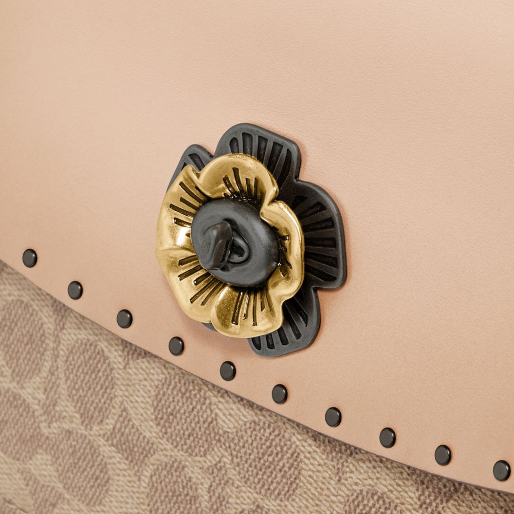 Parker Top Handle En Toile Signature Avec Rivets