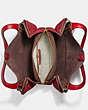 COACH®,HARMONY HOBO,Leather,Medium,Brass/Deep Red,Inside View,Top View