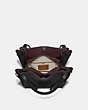 COACH®,HARMONY HOBO,Leather,Medium,Pewter/Black,Inside View,Top View