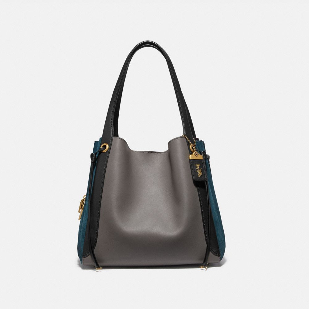 Brass Heather Grey Multi Harmony Hobo In Colorblock