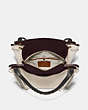 COACH®,HARMONY HOBO IN COLORBLOCK WITH SNAKESKIN DETAIL,Leather,X-Large,Brass/Chalk,Inside View,Top View