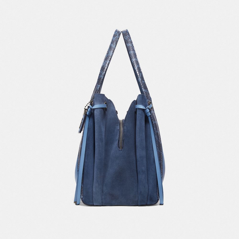 COACH®,Harmony Hobo In Colorblock With Snakeskin Detail,,Angle View