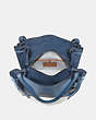 COACH®,HARMONY HOBO IN COLORBLOCK WITH SNAKESKIN DETAIL,Leather,X-Large,Slate/Pewter,Inside View,Top View
