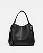 COACH®,HARMONY HOBO 33,Leather,X-Large,Pewter/Black,Front View