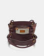 COACH®,HARMONY HOBO 33 IN COLORBLOCK,Leather,X-Large,Brass/Oxblood Multi,Inside View,Top View