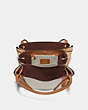 COACH®,HARMONY HOBO 33 IN COLORBLOCK,Leather,X-Large,Brass/Chalk,Inside View,Top View