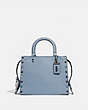 COACH®,ROGUE BAG 25 WITH RIVETS,Leather,Medium,Slate/Pewter,Front View