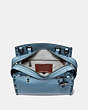 COACH®,ROGUE BAG 25 WITH RIVETS,Leather,Medium,Slate/Pewter,Inside View,Top View