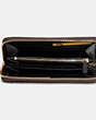 COACH®,ACCORDION ZIP WALLET WITH LACQUER RIVETS,Leather,Light Gold/Bronze,Inside View,Top View
