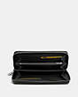 COACH®,ACCORDION ZIP WALLET WITH LACQUER RIVETS,Leather,Black Antique Nickel/Black,Inside View,Top View