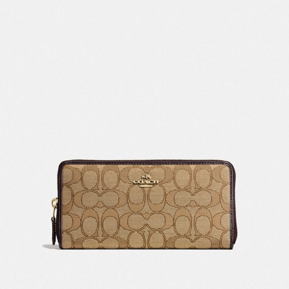 COACH Accordion Zip Wallet In Signature Jacquard