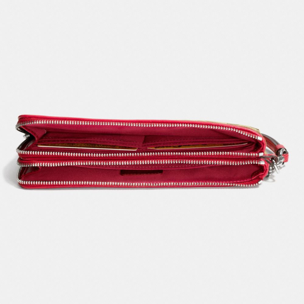 Double Zip Wallet In Signature Fabric | COACH®