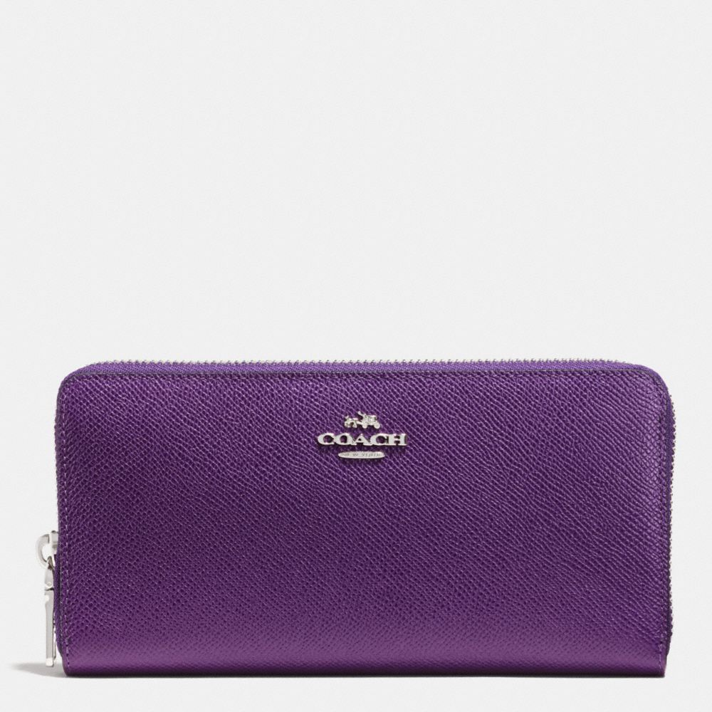 Accordion Zip Wallet In Crossgrain Leather