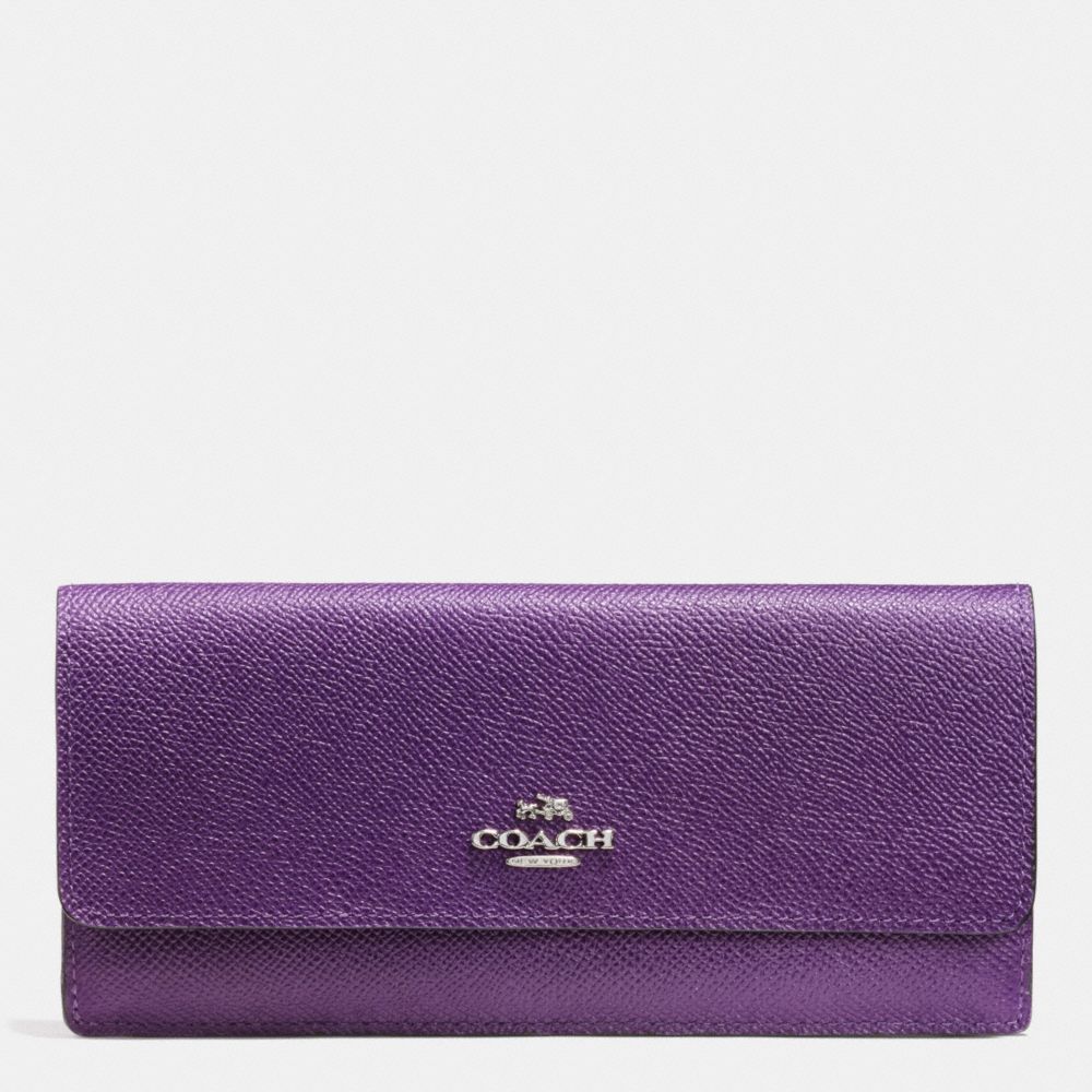 COACH®,Cuir,Argent/Violet,Front View