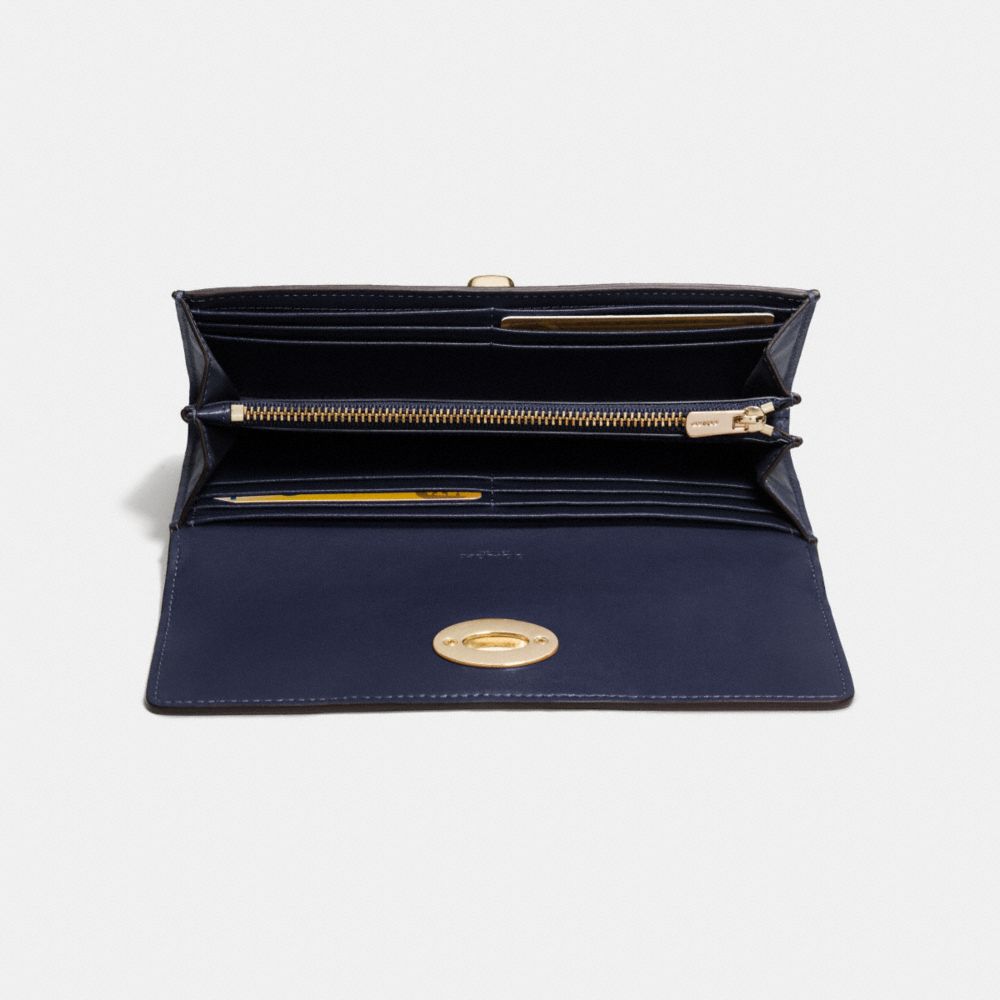 Turnlock Slim Envelope Wallet In Smooth Leather
