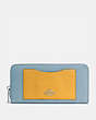 Accordion Zip Wallet In Colorblock Crossgrain Leather