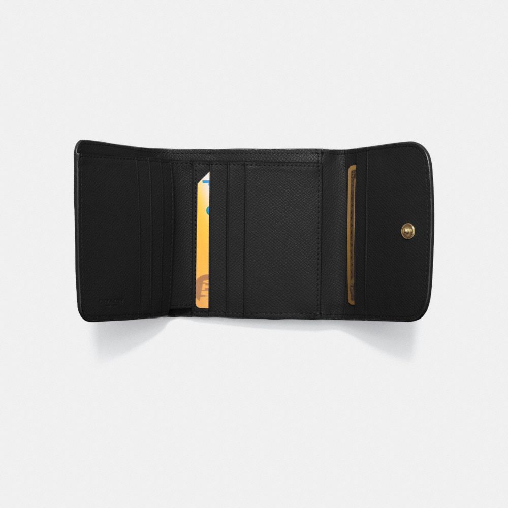 COACH®,Small Wallet In Crossgrain Leather,,Inside View,Top View
