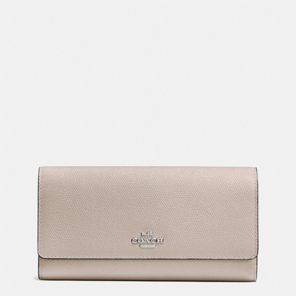 Trifold Wallet In Crossgrain Leather