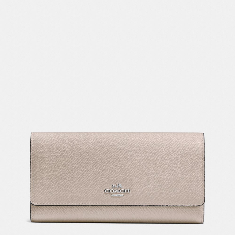 COACH COACH Trifold Wallet In Crossgrain Leather