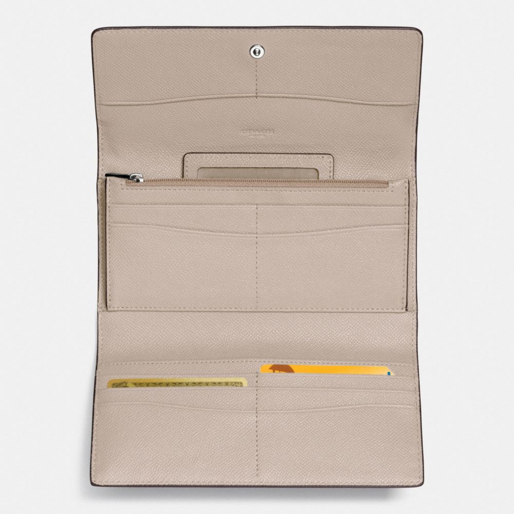 Trifold Wallet In Crossgrain Leather