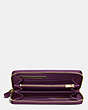 COACH®,ACCORDION ZIP WALLET IN FLORAL PRINT COATED CANVAS,nonlogopvc,Light Gold/Plum Multi,Inside View,Top View
