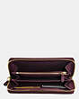 COACH®,ACCORDION ZIP WALLET,Leather,Light Gold/Oxblood,Inside View,Top View