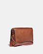 COACH®,RESTORED TAYLOR ZIP BAG,Smooth Leather,Medium,Brass/British Tan,Angle View