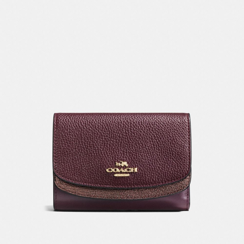 Medium Double Flap Wallet In Colorblock