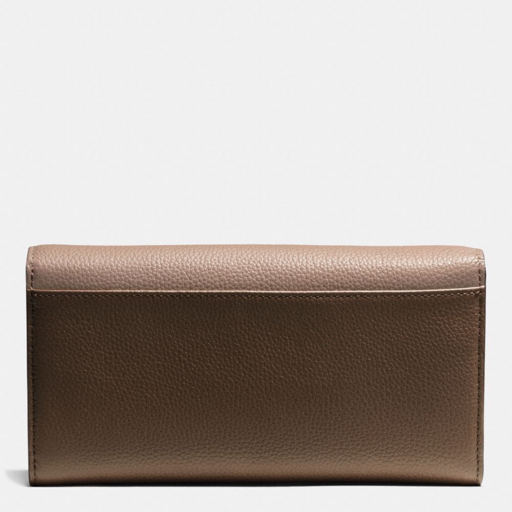 Double Flap Wallet In Colorblock Leather