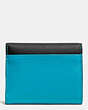 Double Flap Small Wallet In Colorblock Leather