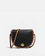 COACH®,VINTAGE MINI BAG,Smooth Leather,Brass/Black Multi,Front View