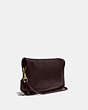COACH®,VINTAGE SMALL SLIM CLUTCH,Smooth Leather,Medium,Brass/Oxblood,Angle View