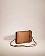COACH®,VINTAGE SMALL SLIM CLUTCH,Smooth Leather,Medium,Brass/Tan,Angle View