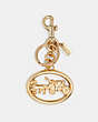 COACH®,HORSE AND CARRIAGE BAG CHARM,Metal,Gold,Front View