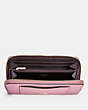 COACH®,ACCORDION ZIP WALLET,pusplitleather,Gold/Rose,Inside View,Top View