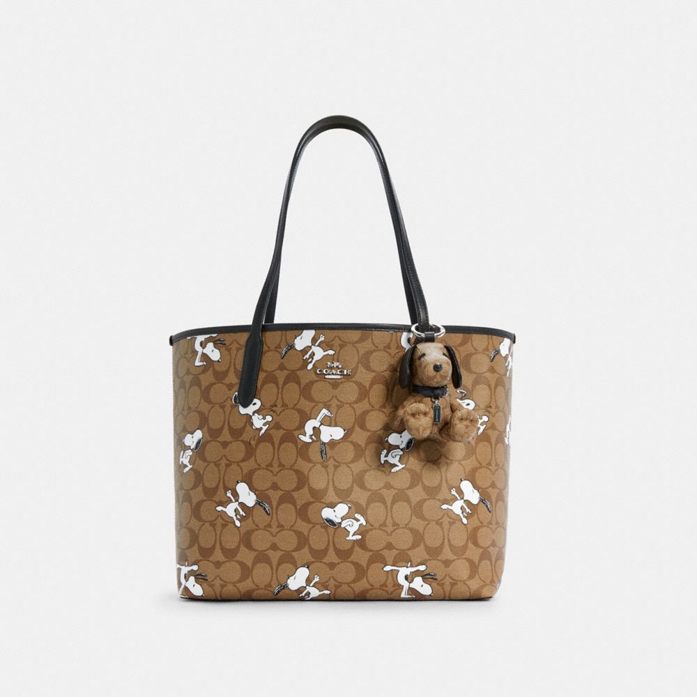 Coach X Peanuts Snoopy Collectible Bag Charm In Signature Canvas