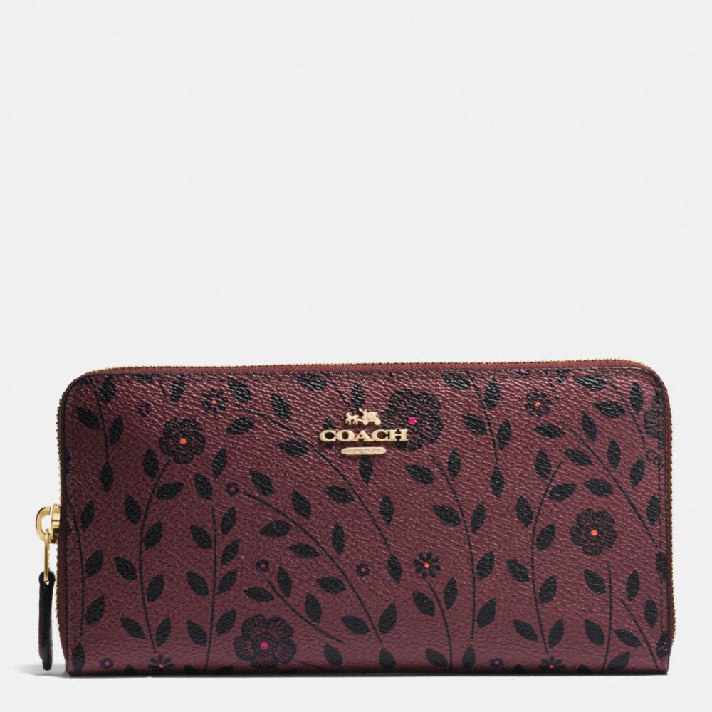 長財布 ACCORDION ZIP WALLET WITH HEART FLORAL PRINT COACH® Outlet | Accordion Zip Wallet With Heart Floral Print