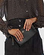 COACH®,DOUBLE ZIP WALLET,Leather,Light Gold/Black,Detail View