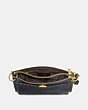 COACH®,DREAMER SHOULDER BAG WITH RIVETS,Leather,Medium,Brass/Midnight Navy,Inside View,Top View