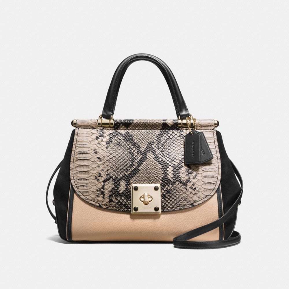 COACH Drifter Carryall In Colorblock Exotic Embossed Leather