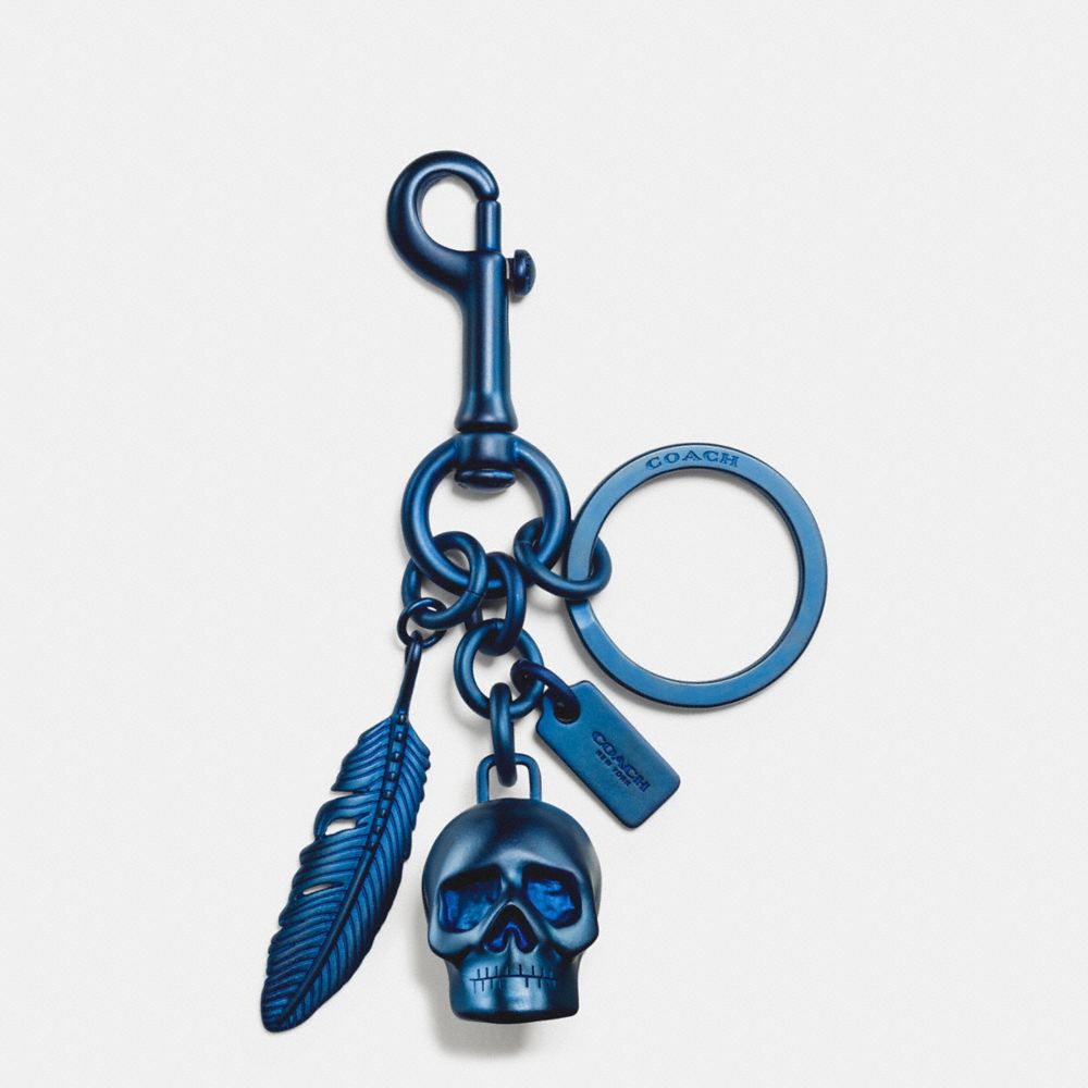 Skull And Feather Key Ring